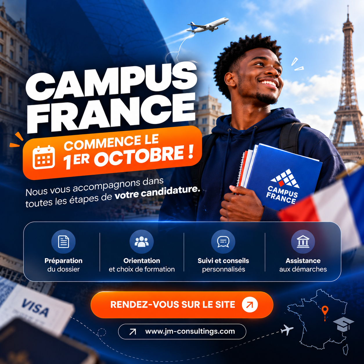 Accompagnement Études en France par JM Consulting & SMMA